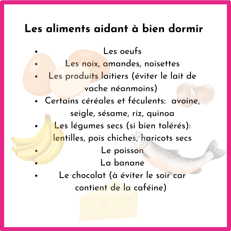 Bien dormir: aliments et sommeil